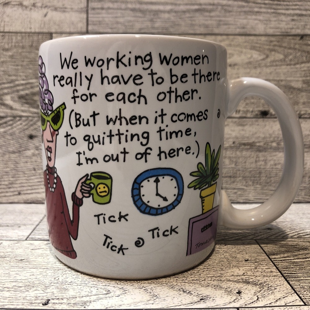 AMERICAN GREETINGS Working Women Cartoon Mug Designers Collection Office‎ 3.5x3"